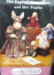 151 ENGLISH GOVERNESS 15'' BUNNIES,6'' PUPILS PATTERN